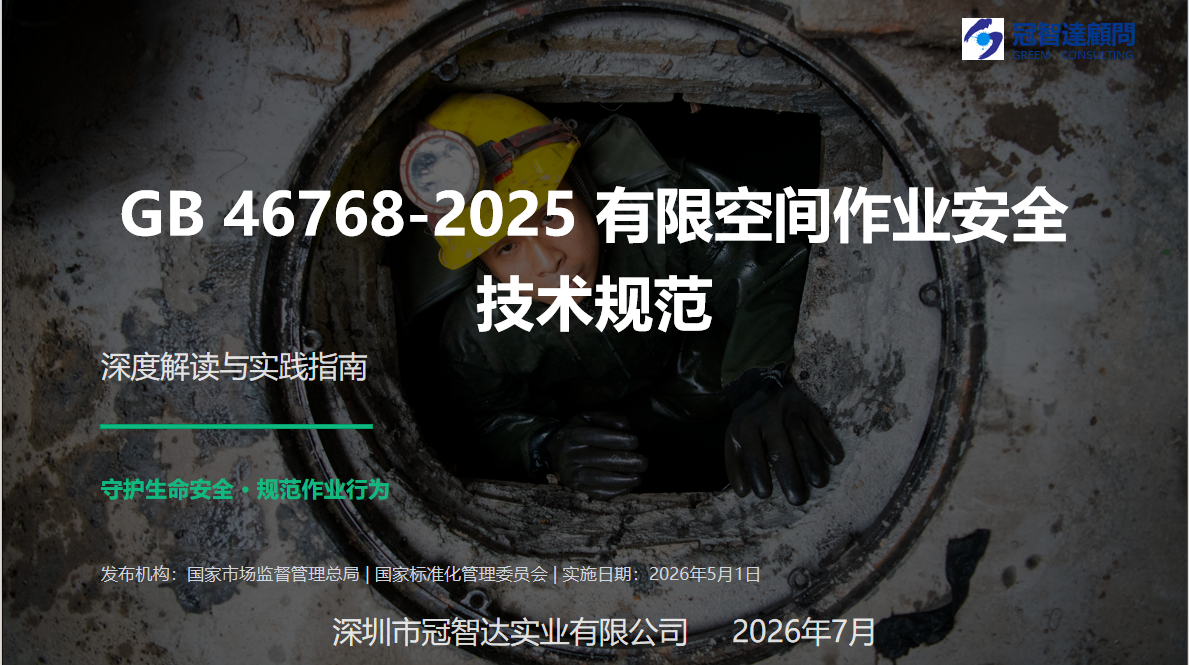 新标准GB46768 :2025有限空间安全操作解密